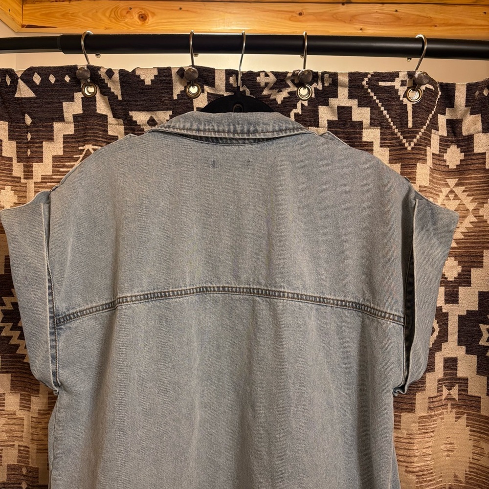 Steve Madden Size L Denim Dress, 100% Cotton - Picture 14 of 14